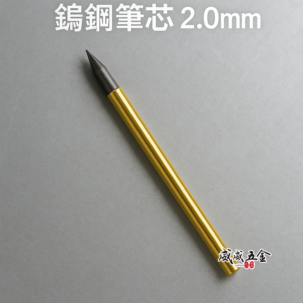單支｜鎢鋼劃線筆用筆芯｜畫線筆心 鎢鋼劃線筆芯 2.0mm 鎢鋼劃線筆心 2mm｜裸裝鎢鋼筆芯｜金色｜台灣製