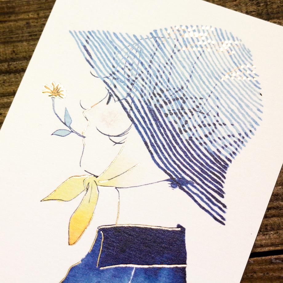 蒲葦 藤卷佐有梨 箔押明信片｜日本表現社