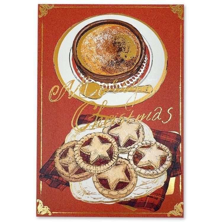 美味餡餅 井上綾 箔押 聖誕明信片｜日本ACTIVE CORPORATION
