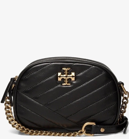 [E] TORY BURCH Black 152353 Kira Chevron Camera Bag, 152353-001 (ETB98)