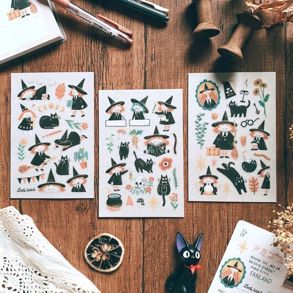 小魔女 3入感壓 轉印貼紙｜迪夢奇 Dimanche