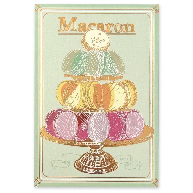 馬卡龍 井上綾 箔押明信片｜日本ACTIVE CORPORATION