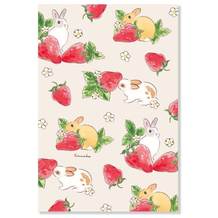 草莓_兔子 森山標子 明信片｜日本ACTIVE CORPORATION