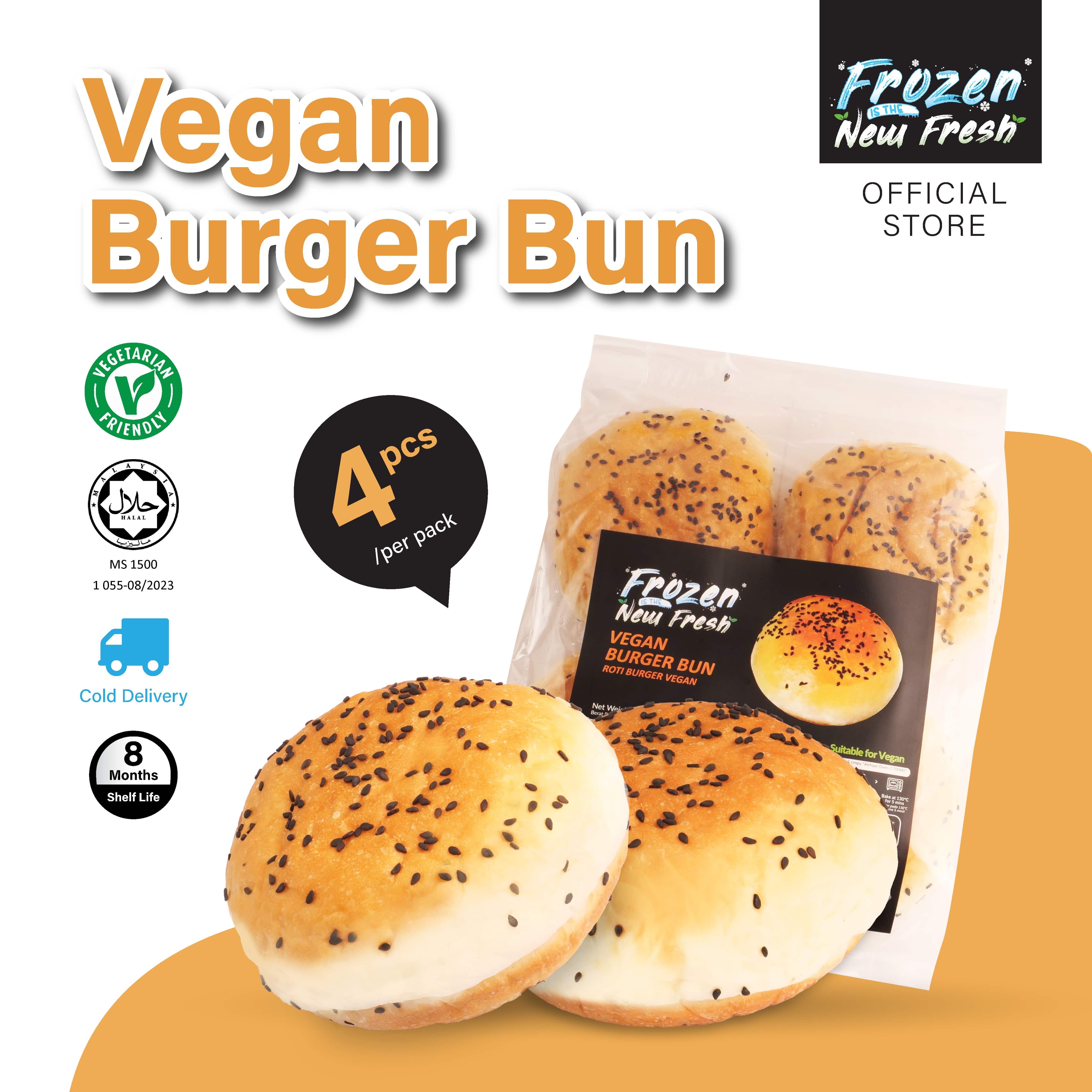 Vegan Burger Bun 4pcs (Frozen)