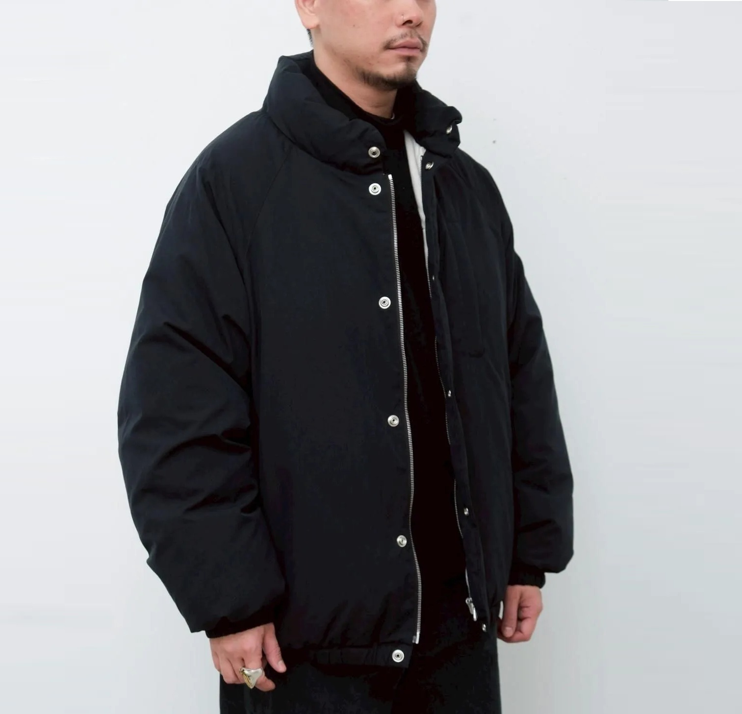 11/11 LAST PCS: A.PRESSE 2025 SILK RIPSTOP SKI DOWN JACKET (25AAP-01-13) - BLACK SIZE 4 PRE ORDER ITEM (預訂中)