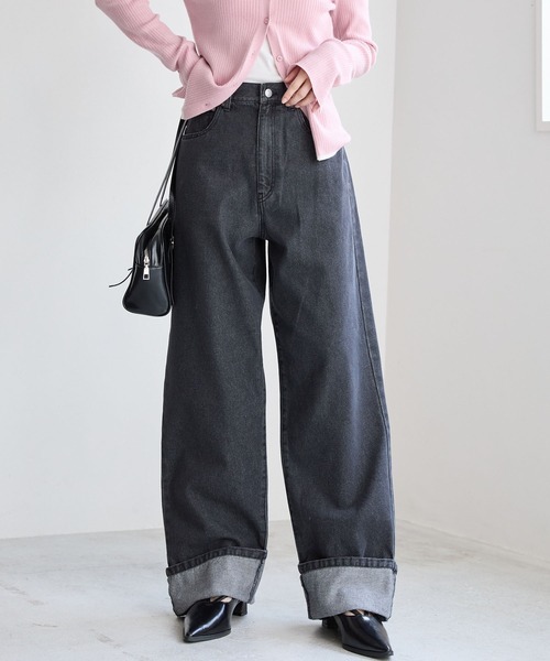 <超殺折扣🇯🇵>日本 Mono Mart 復古 捲邊 高腰 寬鬆 牛仔褲 四色