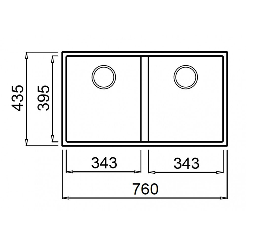 Elleci Quadra 350 Undermount 台下花崗岩星盆 (不包括安裝)