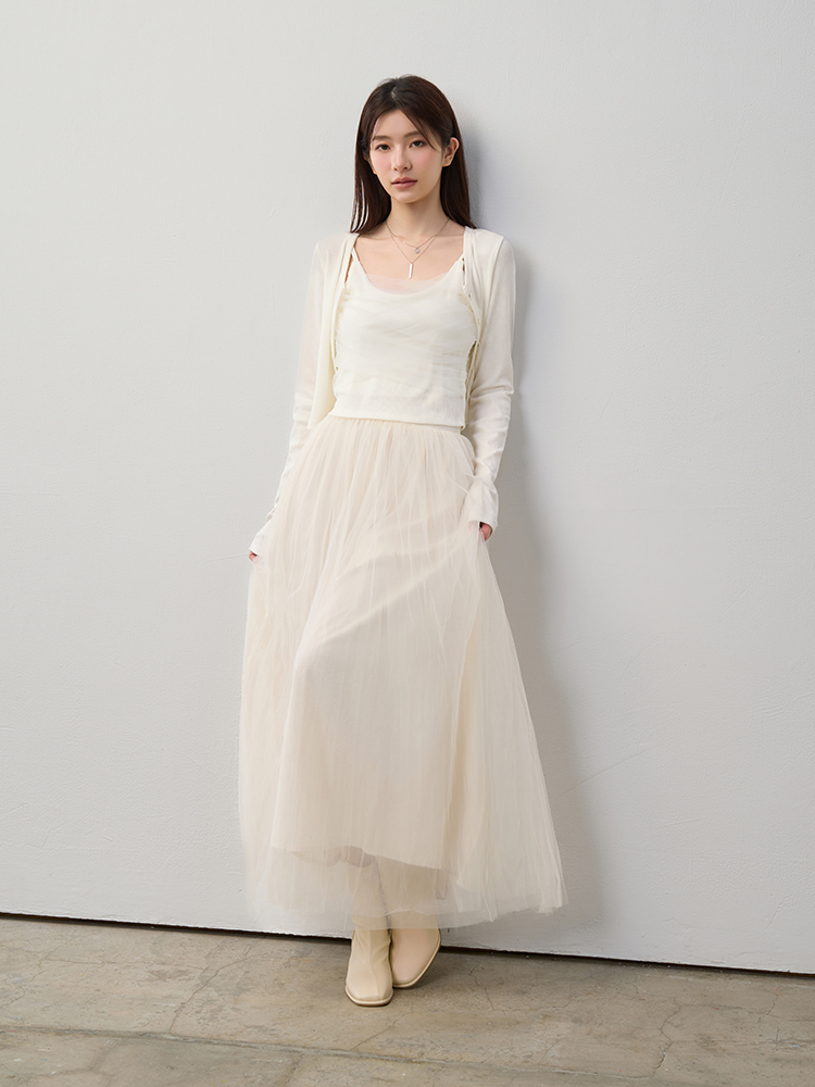 SALE800 高腰網紗半身裙