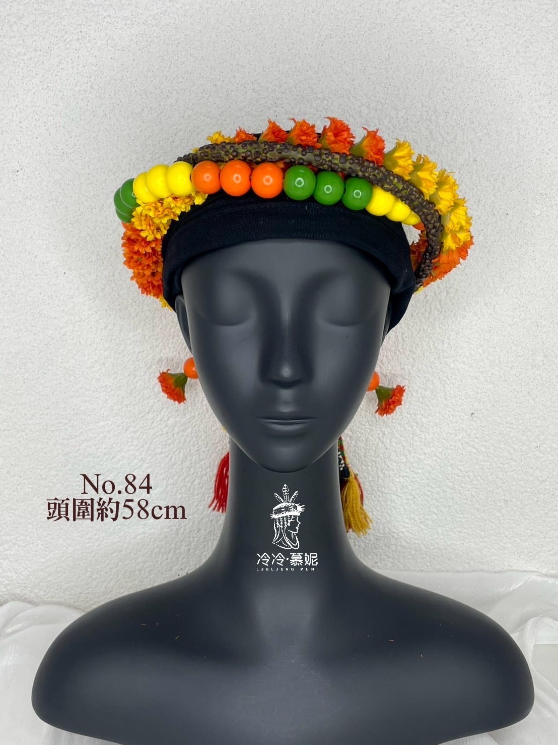 W-No.84木珠花環58cm