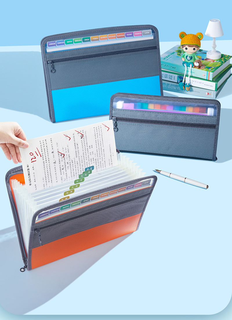 Tranbo13張A4拉鍊風琴包 KS12ck