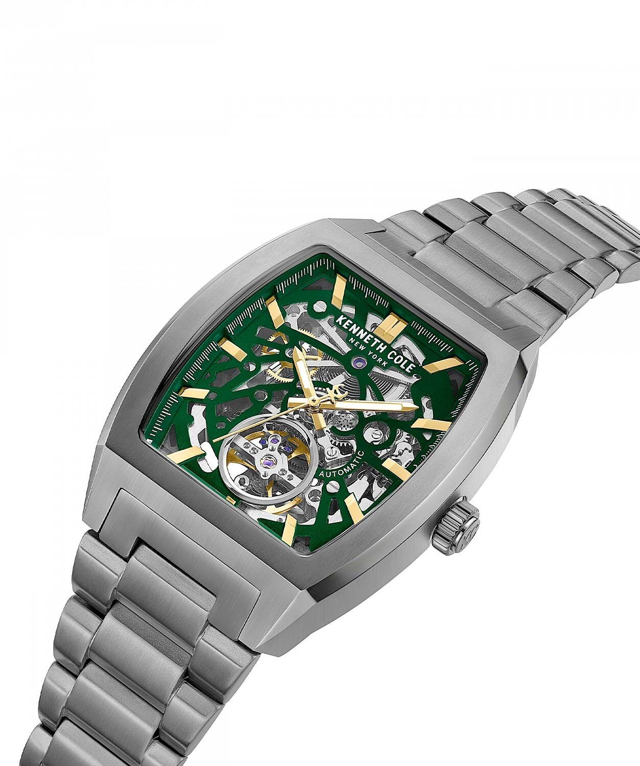 萬年鐘錶 - KENNETH COLE  美國紐約品牌   酒桶型透視機芯機械男錶 KCWGY0077502 錶徑40MM