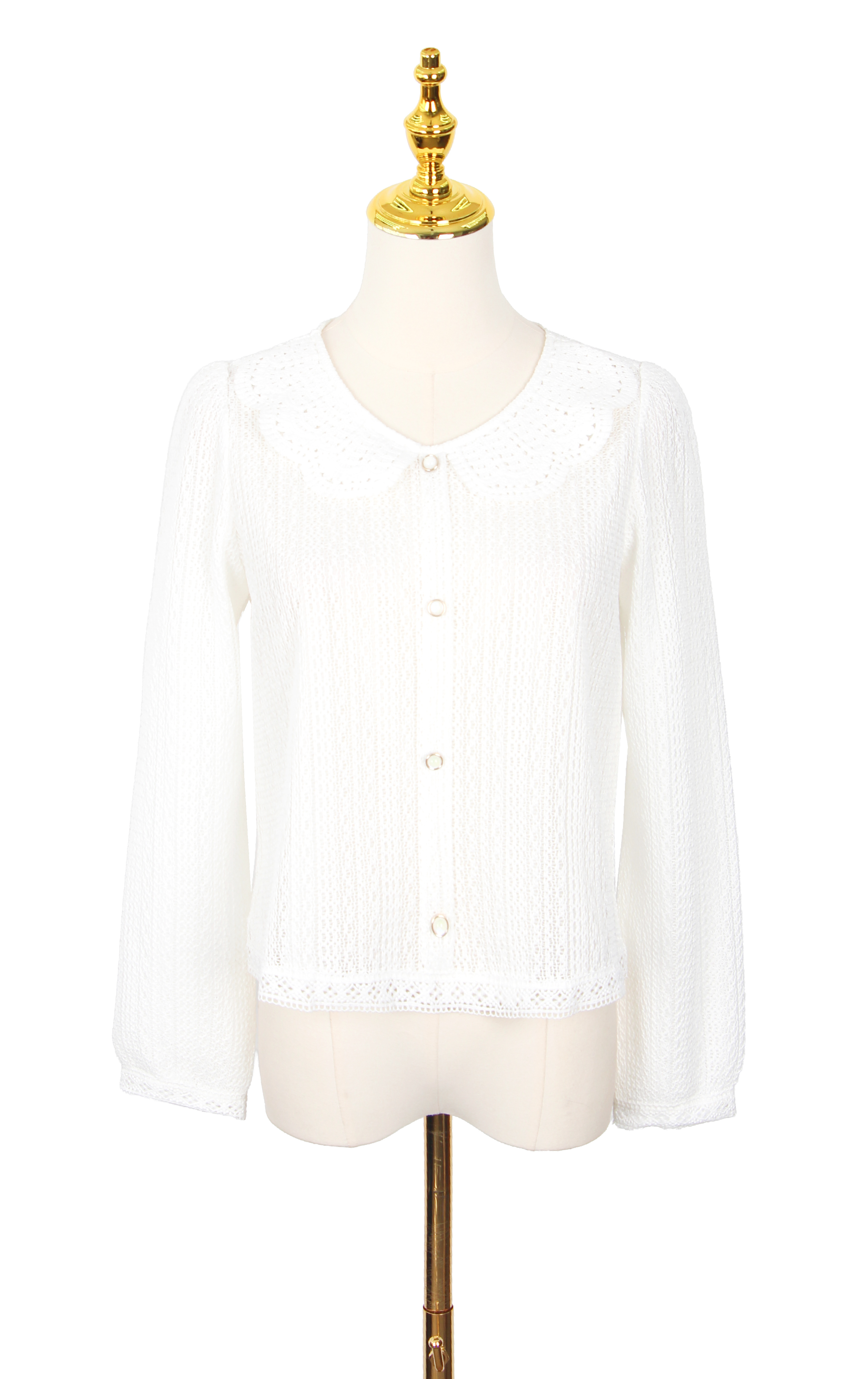 蕾絲領口針織上衣 LT821A