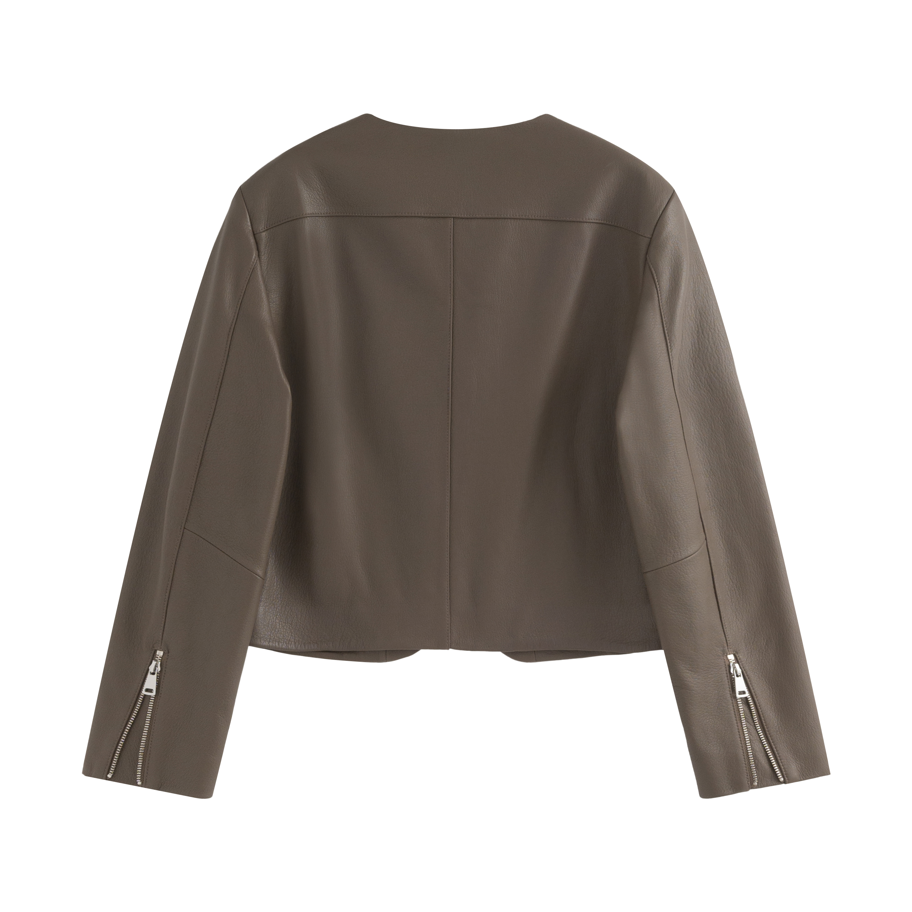 mi-tu 拉鏈羊皮外套