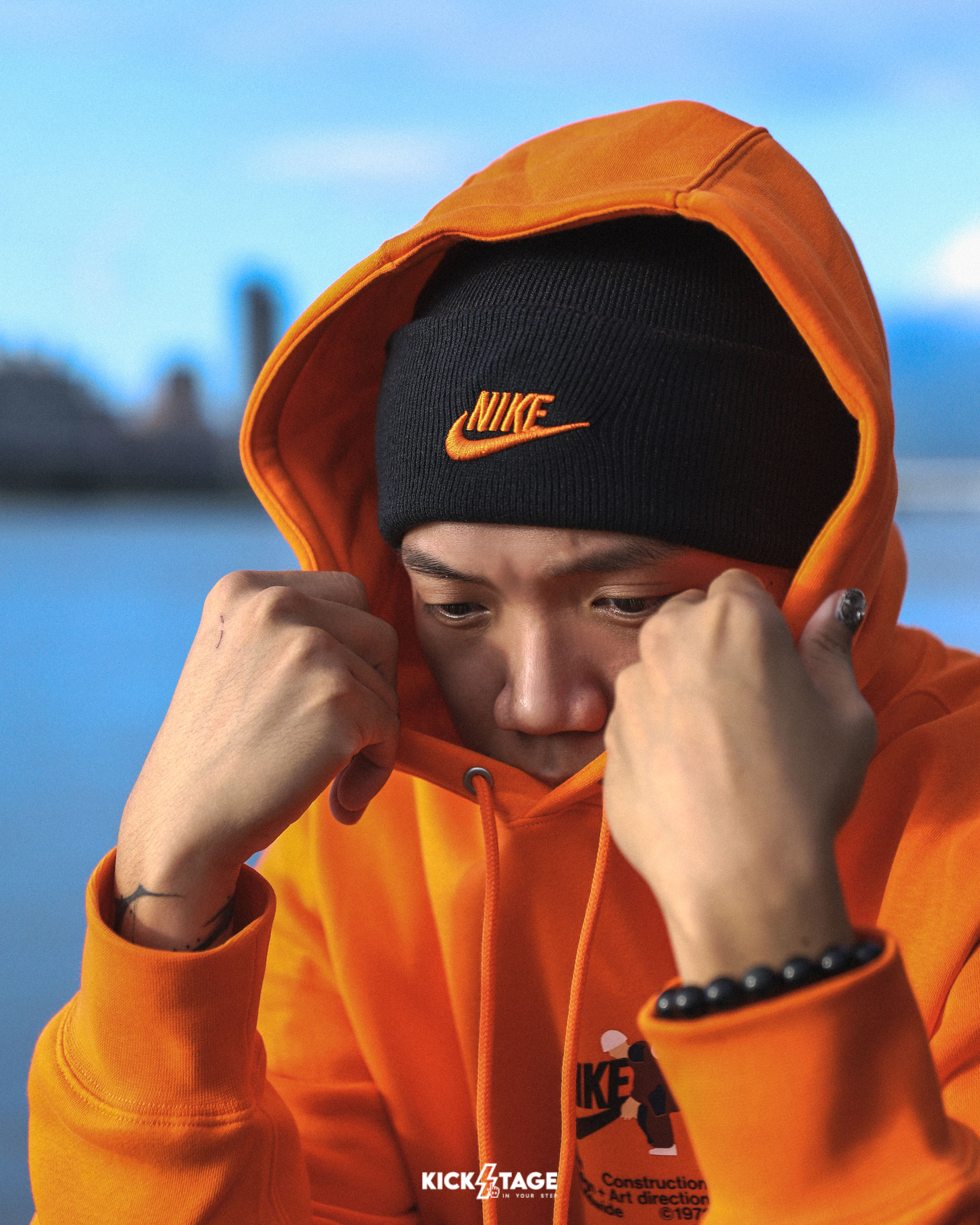 NIKE NSW BEANIE 黑色 桃粉色 橘色 反摺 刺繡 立體LOGO 毛帽 針織帽【HF5498/HF0186】