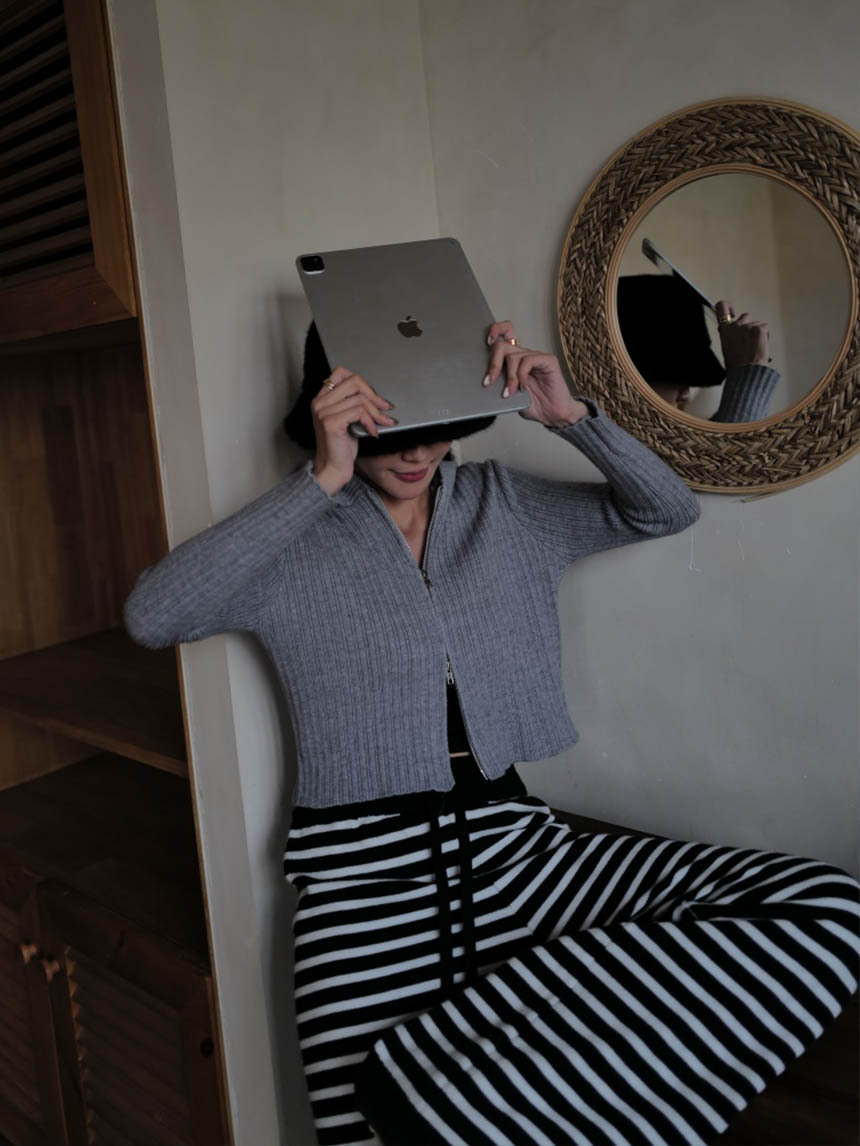 連帽坑紋毛衣*5色