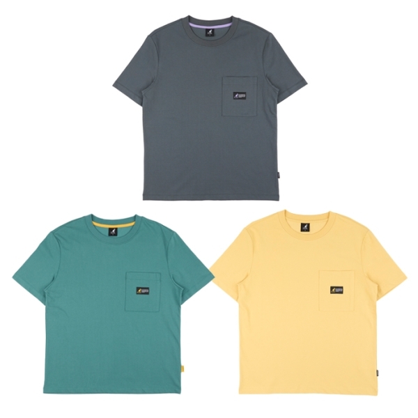 KANGOL 短袖 淺綠 芥末黃 深灰 寬版 落肩 口袋T 短T 中性 6425100562 6425100510 6425100570