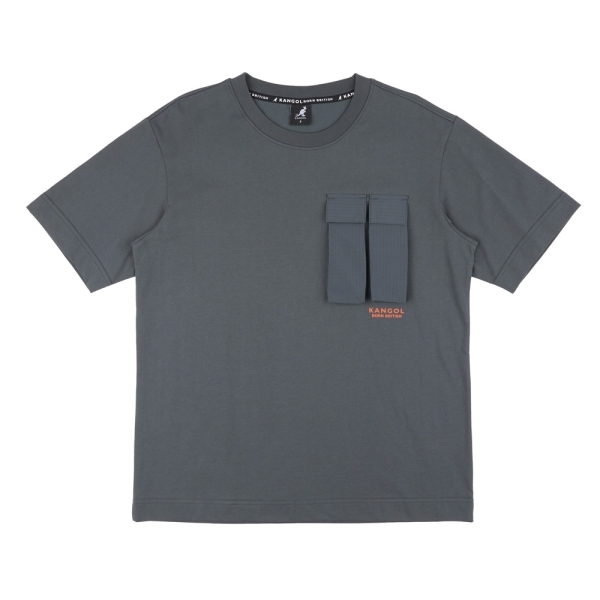 KANGOL 短袖 深灰橘 白奶茶 工裝 立體口袋 中性 6425100710 6425100700