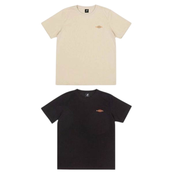 KANGOL 短袖 黑 淺卡其 後標 短T 中性 6425101320 6425101331