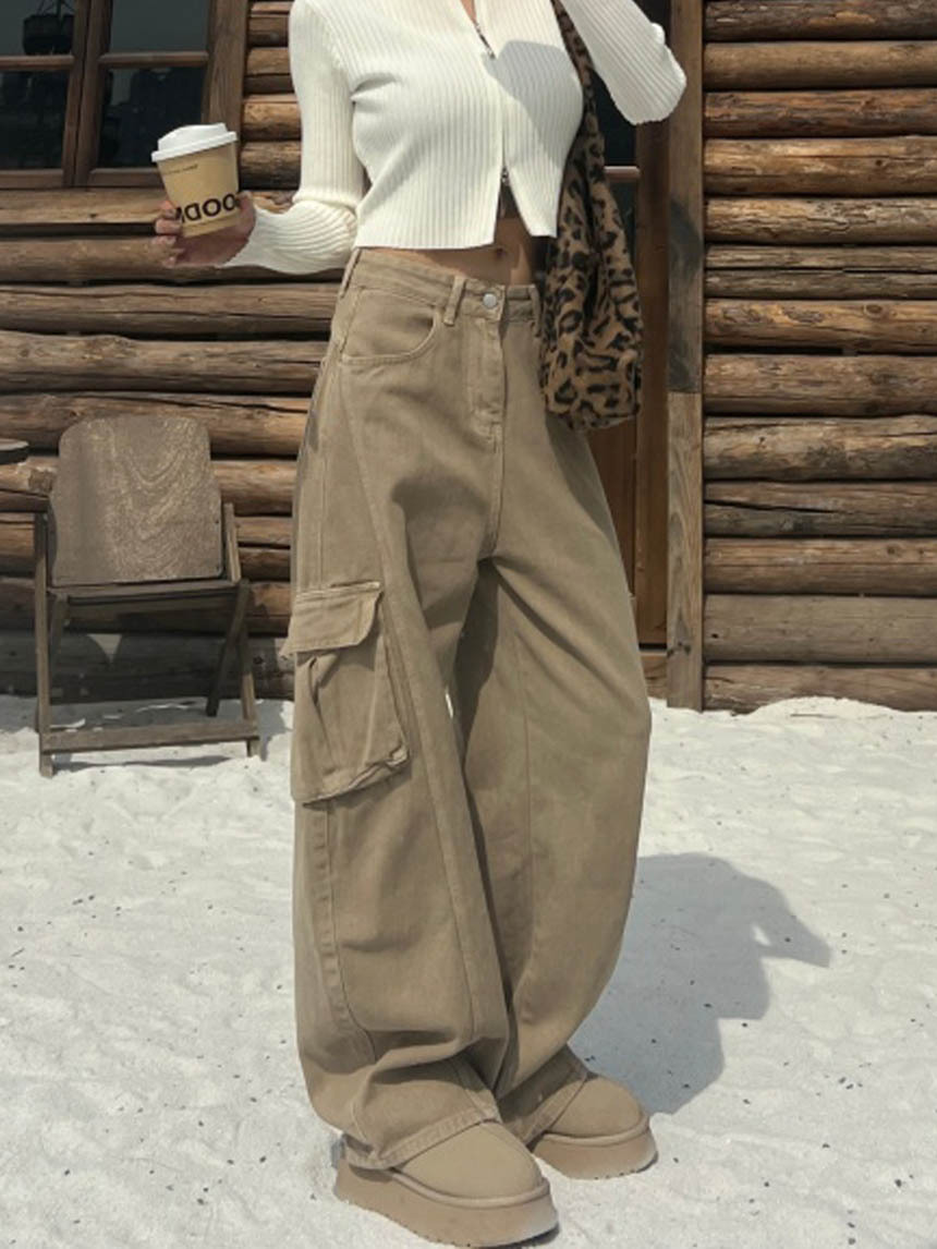 彎刀工裝牛仔褲*4色