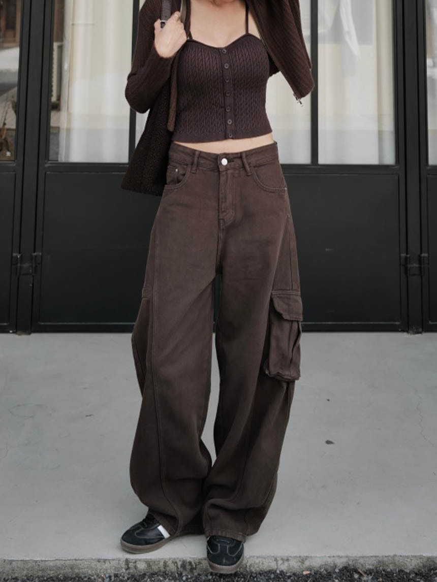 彎刀工裝牛仔褲*4色