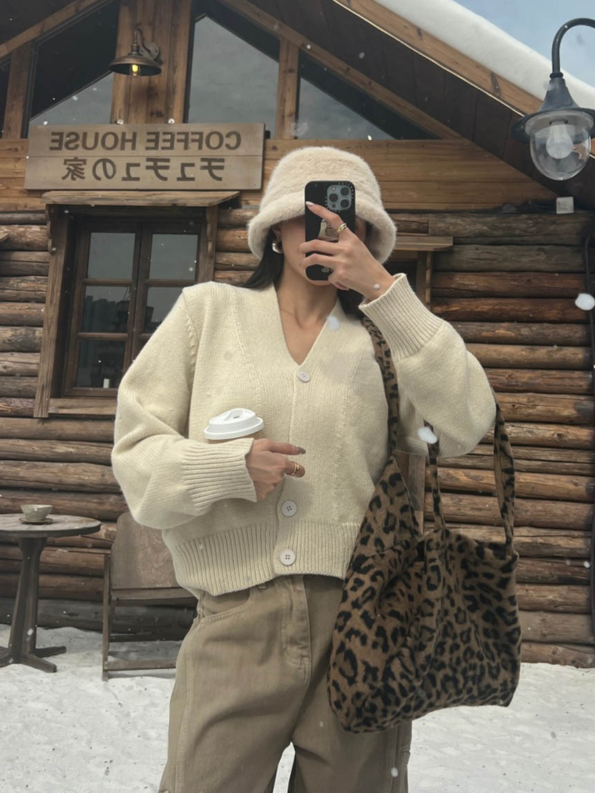 超厚實V領開衫*3色