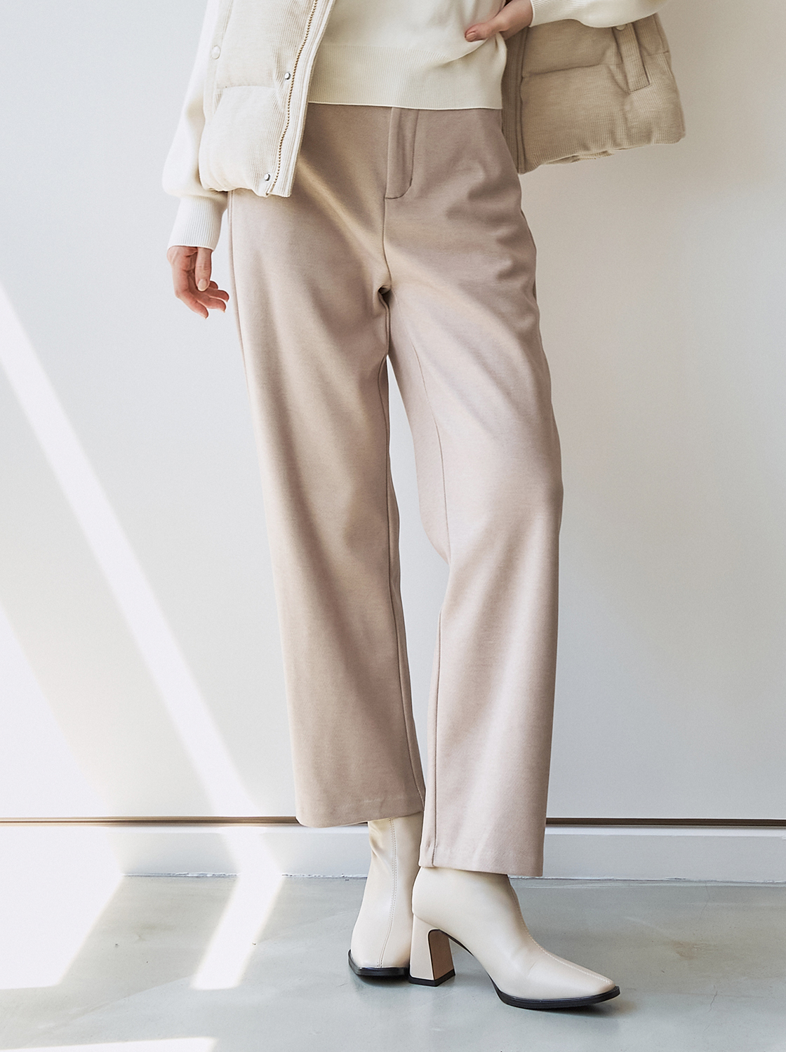 【期間限定】毛呢厚磅顯瘦九分西褲