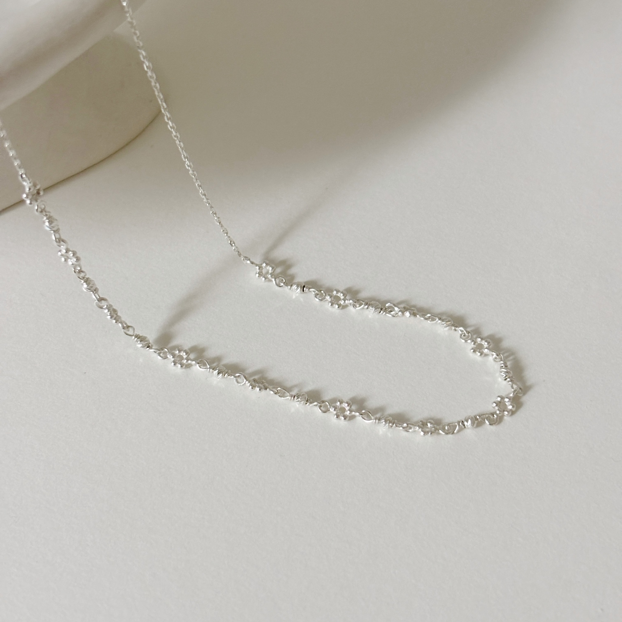 簡約碎花cutting ball項鍊