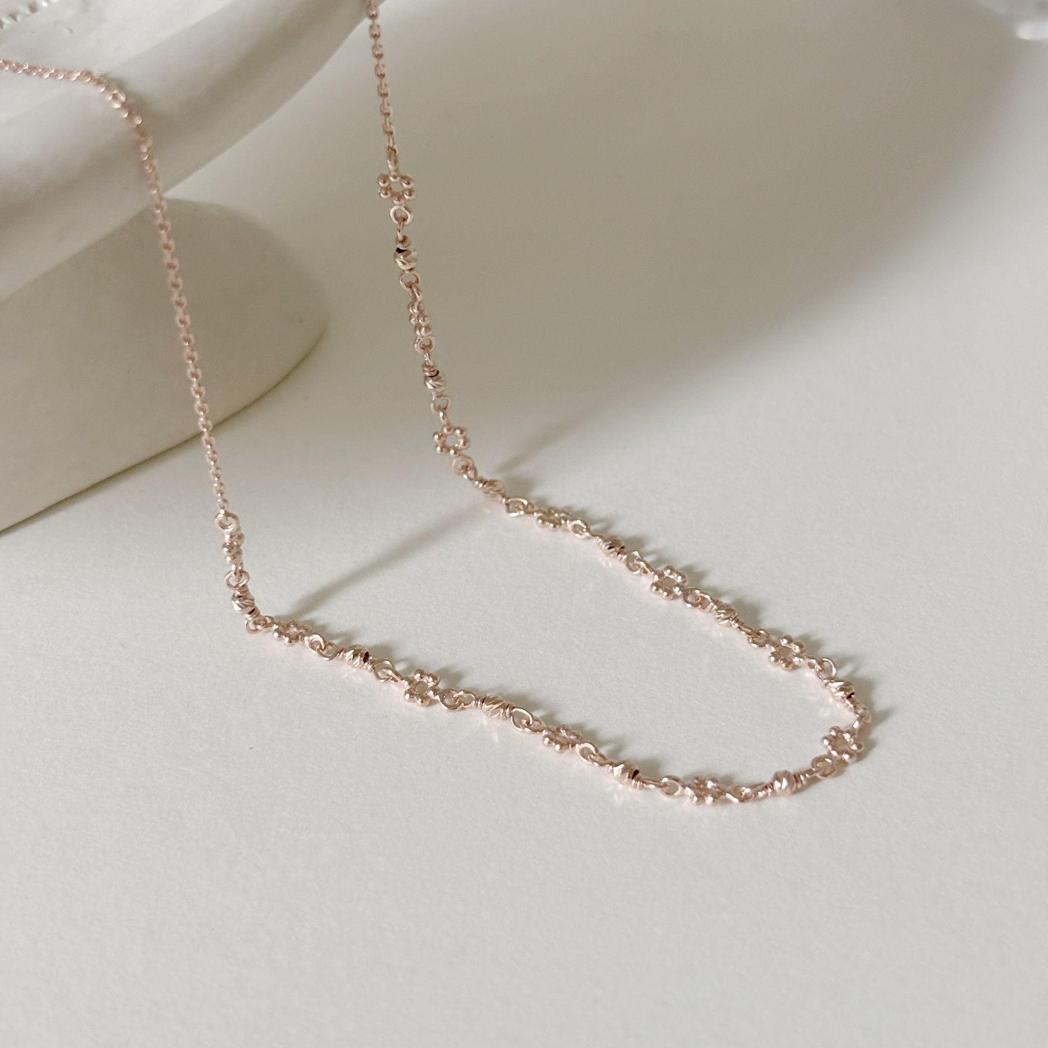 簡約碎花cutting ball項鍊