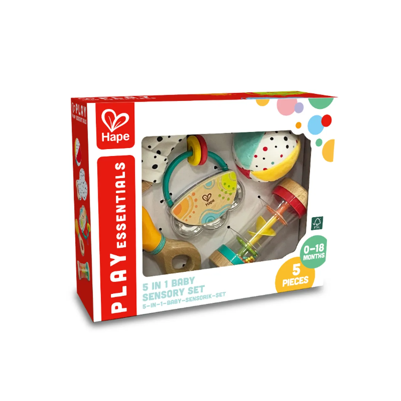 Hape 5-in-1 Baby Sensory Set, E0130
