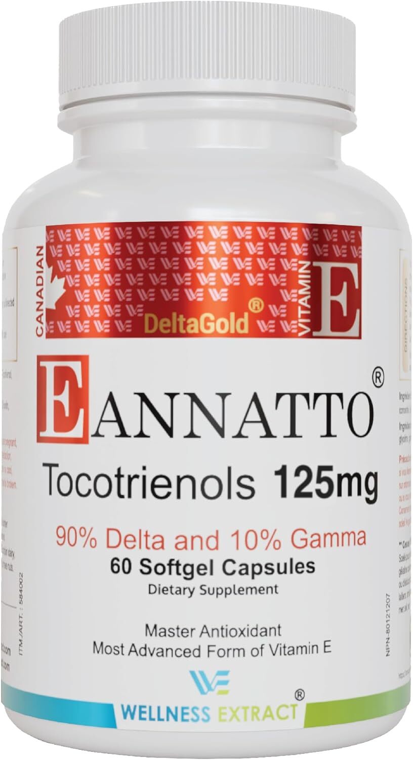 代購 WELLNESS EXTRACT Eannatto Tocotrienols 125MG 60 Softgels