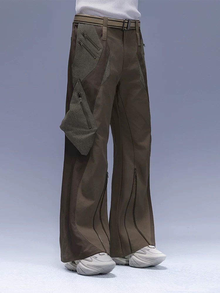 XIPHEVIL「執刑者長褲」微彈多口袋拉鍊修身可調式闊腳褲賽博龐克