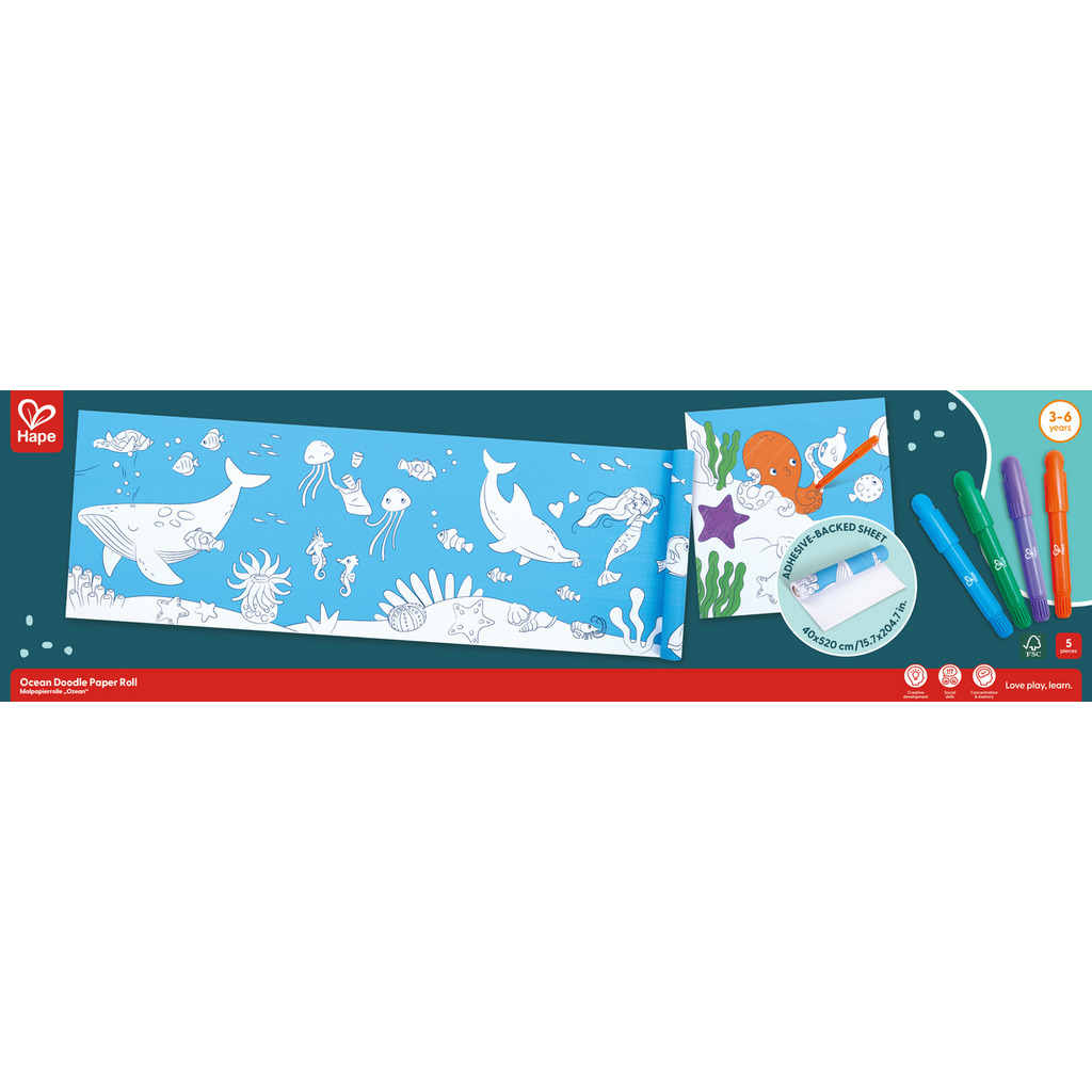 Hape Ocean Doodle Paper Roll, E2018