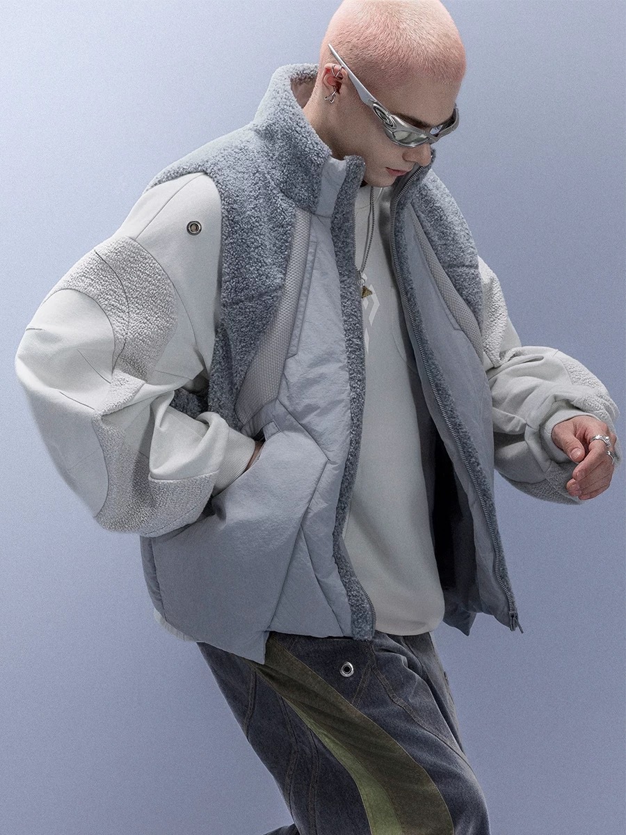 XIPHEVIL「機械式手羽絨馬甲」高領加絨防風百搭輕保暖背心賽博龐克