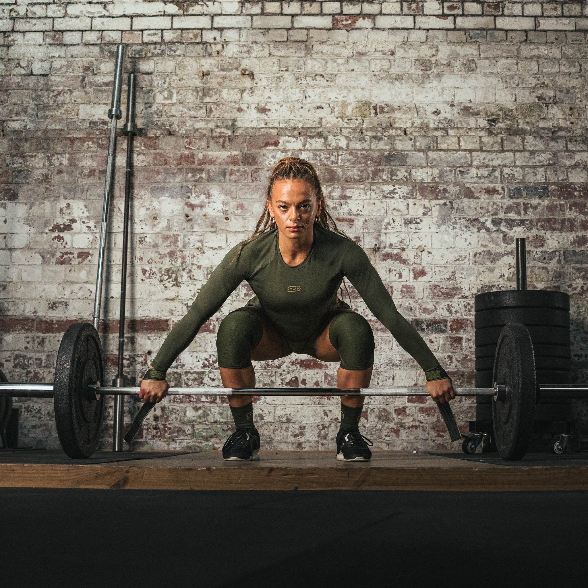 戰志系 訓練機能長袖上衣 (卡其綠) 女版XS