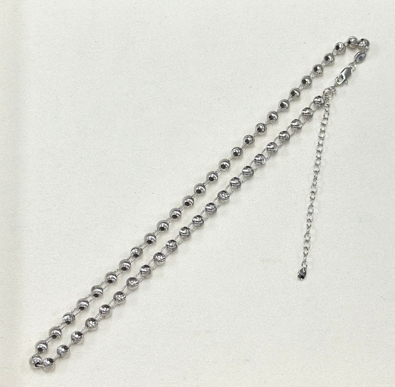 AM16 S-MMN967-625 意大利貓眼環鏈（白金色）38+9cm $588