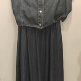 [S] FS FASHION DARK DENIM TOP & BOTTOM, OP289-DARK DENIM (SZZ824)