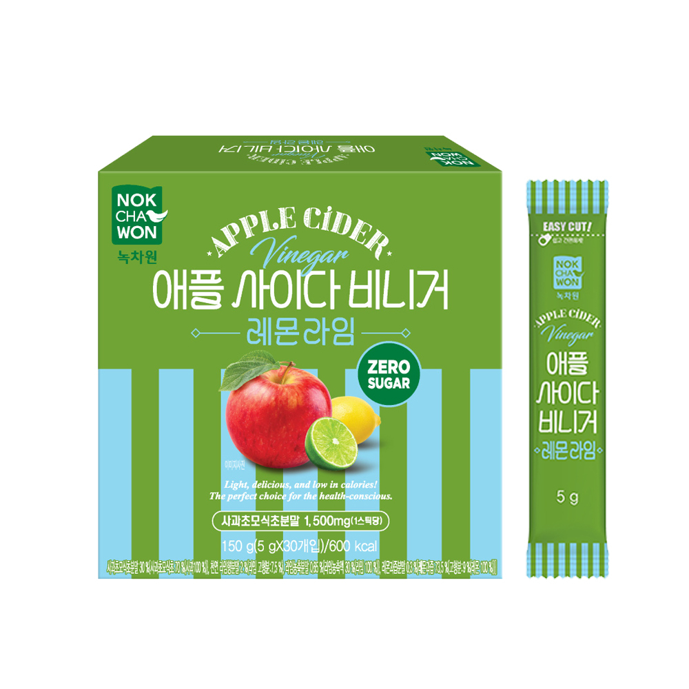 【BK SHOP】綠茶園蘋果醋氣泡飲檸檬萊姆風味(盒裝隨手包)150g