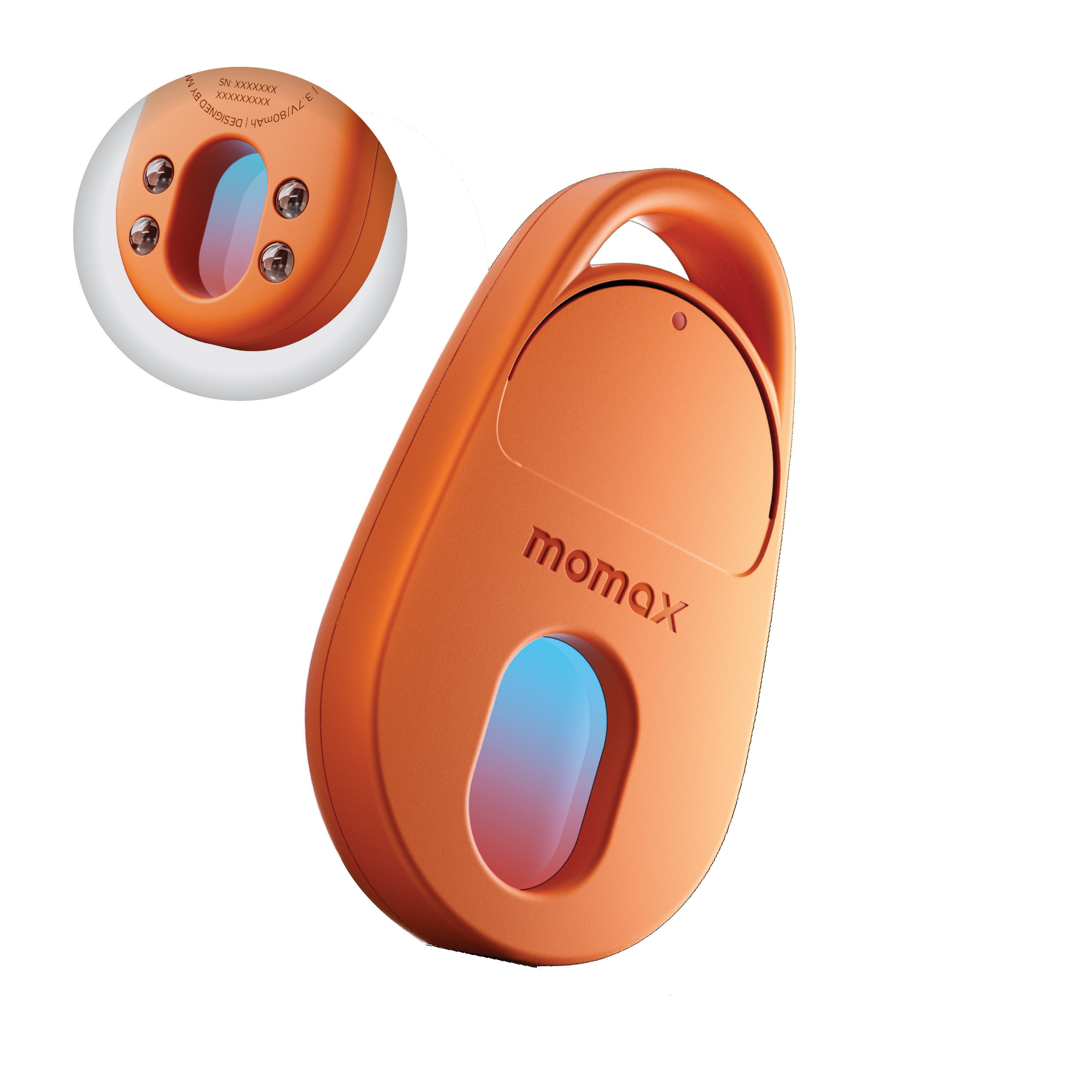 PinGuard 鏡頭掃瞄 Find My 全球定位器-白色