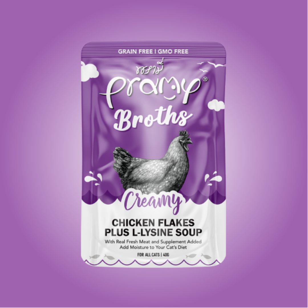 Pramy 營養湯包系列 (吞拿魚忌廉濃湯 + 鮮嫩雞肉 + 離胺酸) 40g (Exp: Sep-2027)