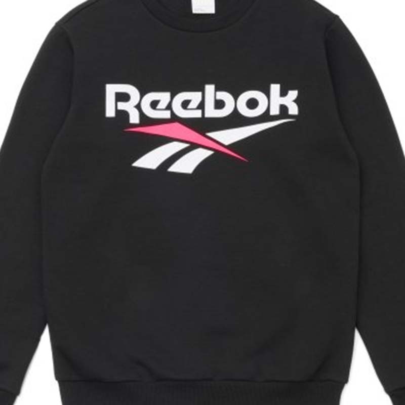 Reebok logo 黑白 大學T 長袖 DW9517 [台灣現貨]