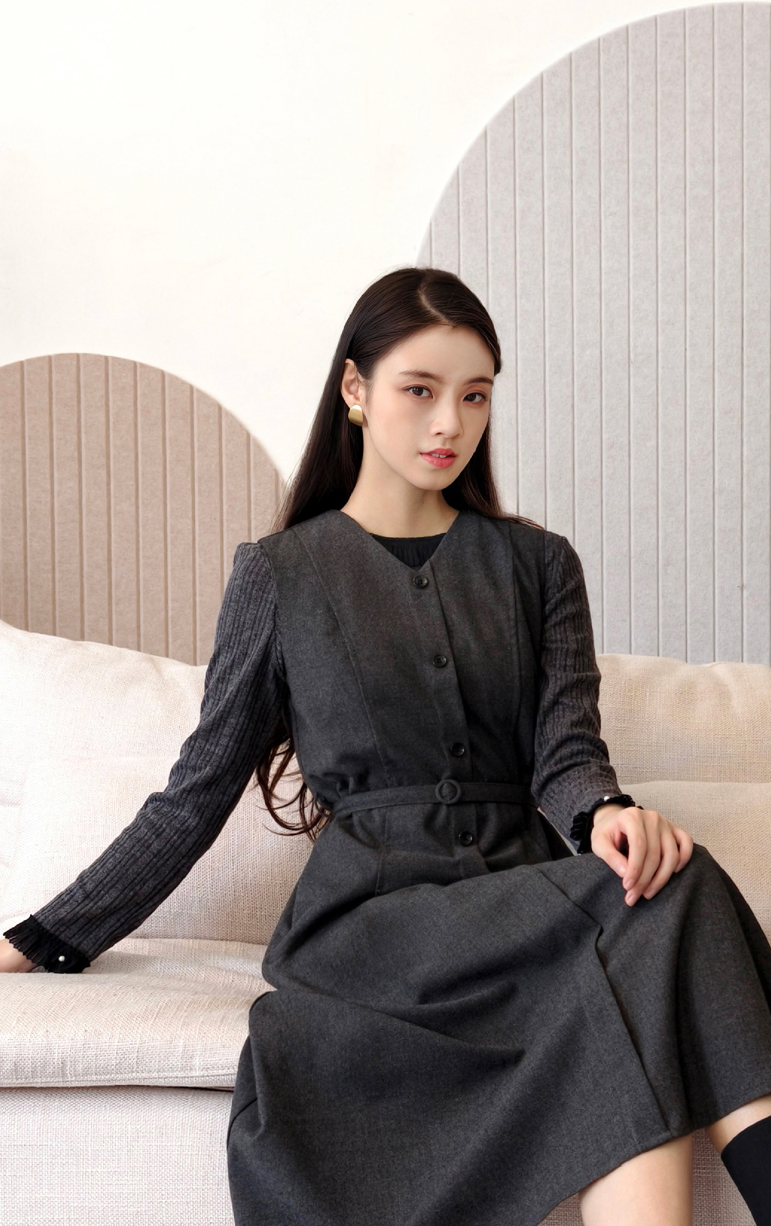 珍珠直紋上衣 LT0834