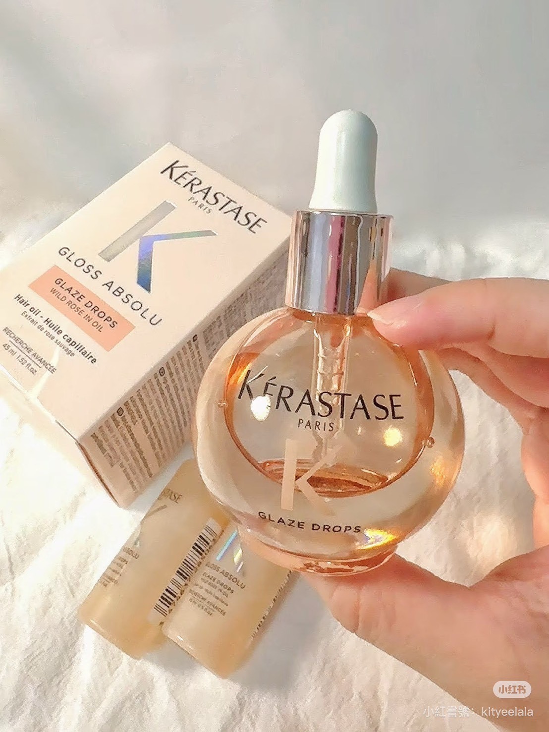 📦預購 KERASTASE巴黎卡詩-釉光香頌玫瑰護髮精油15ml小樣/45ml