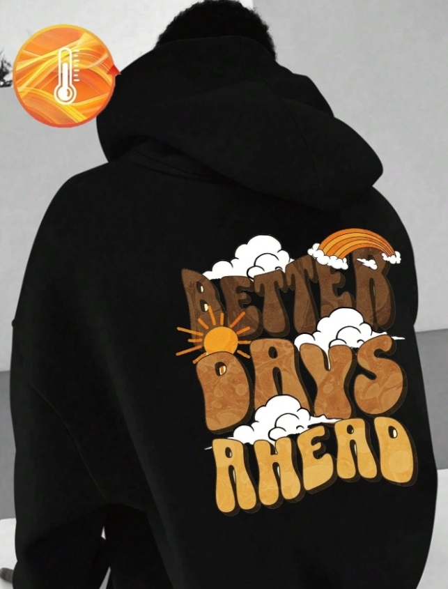 KADMAX大尺碼-大碼男士雲彩太陽彩虹帽TEE〈KSMS2608〉