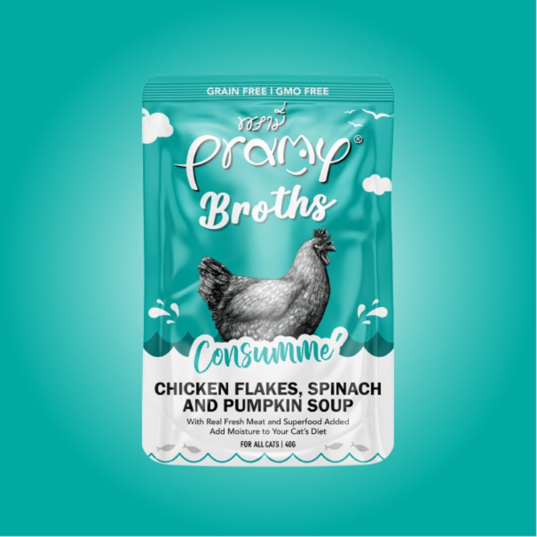 Pramy 營養湯包系列 (吞拿魚清湯 + 鮮嫩雞肉+ 菠菜南瓜 ) 40g (Exp: Sep-2027)