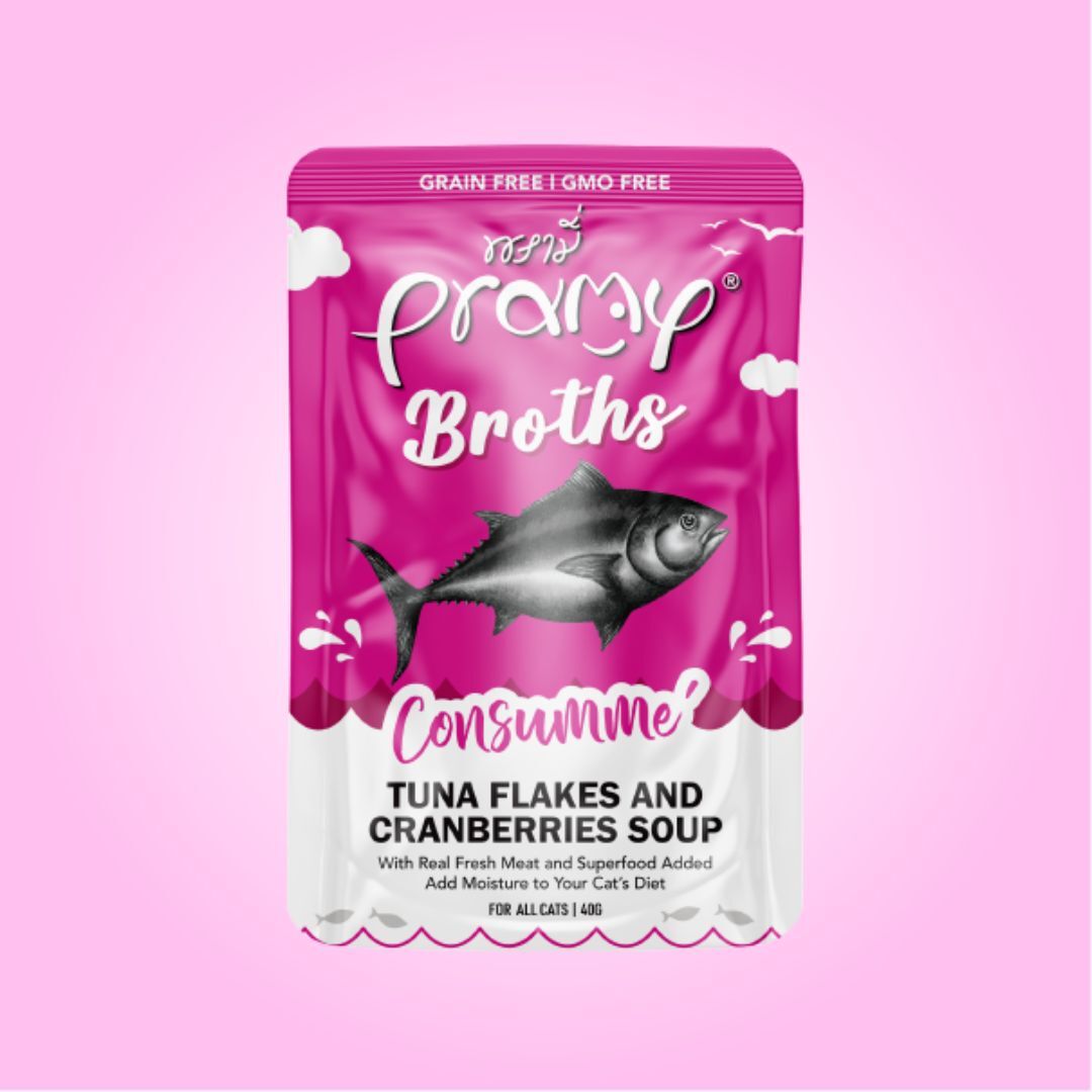 Pramy 營養湯包系列 (吞拿魚清湯 + 蔓越莓) 40g (Exp: Sep-2027)