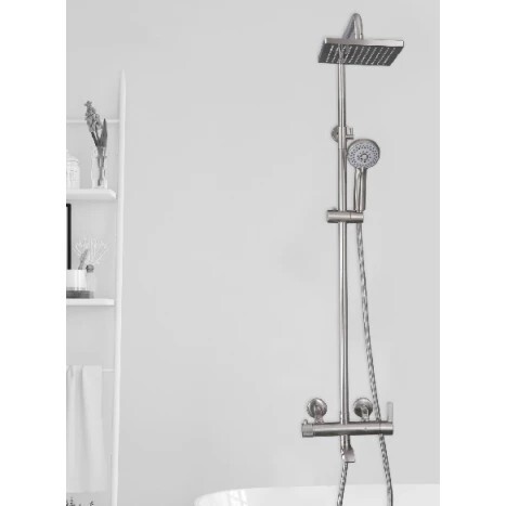 美國RECO 109127-B毛絲 LF無鉛109127-BK霧黑 淋浴龍頭304不鏽鋼 花灑 109127-GS 鈦灰