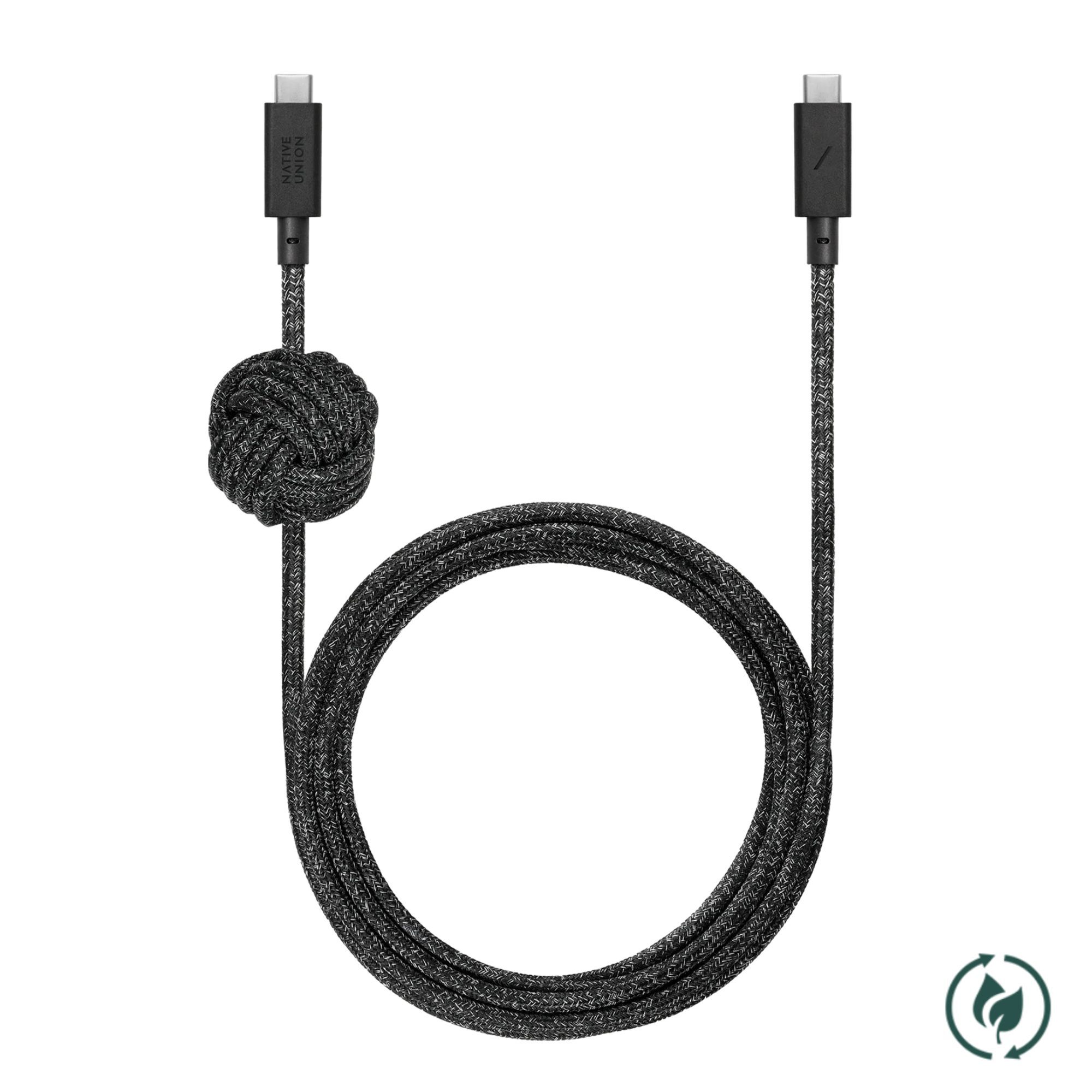 [C-C] 3公尺床邊充電線-宇宙黑-240W快充