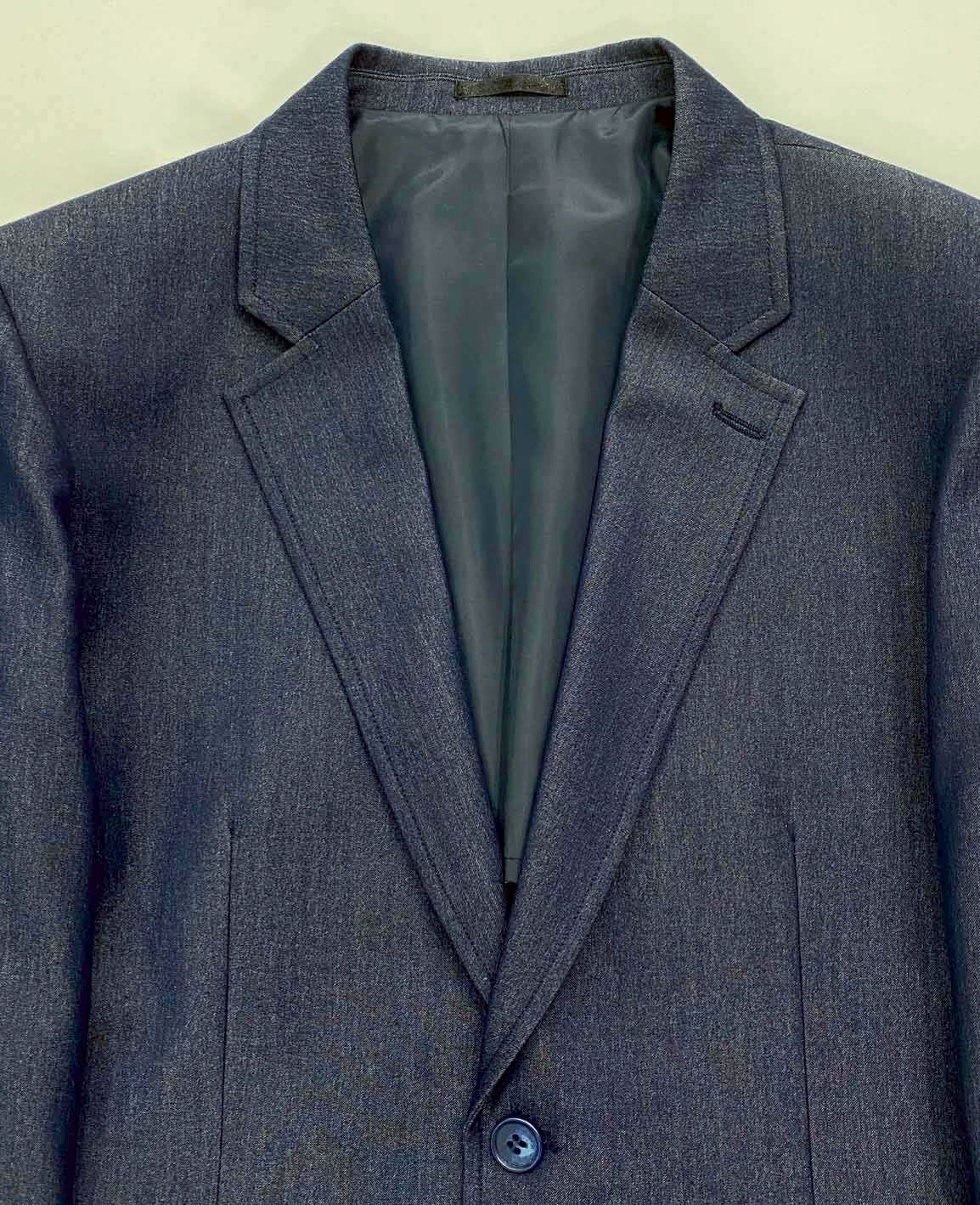 丹寧牛仔藍色半裡西裝外套07