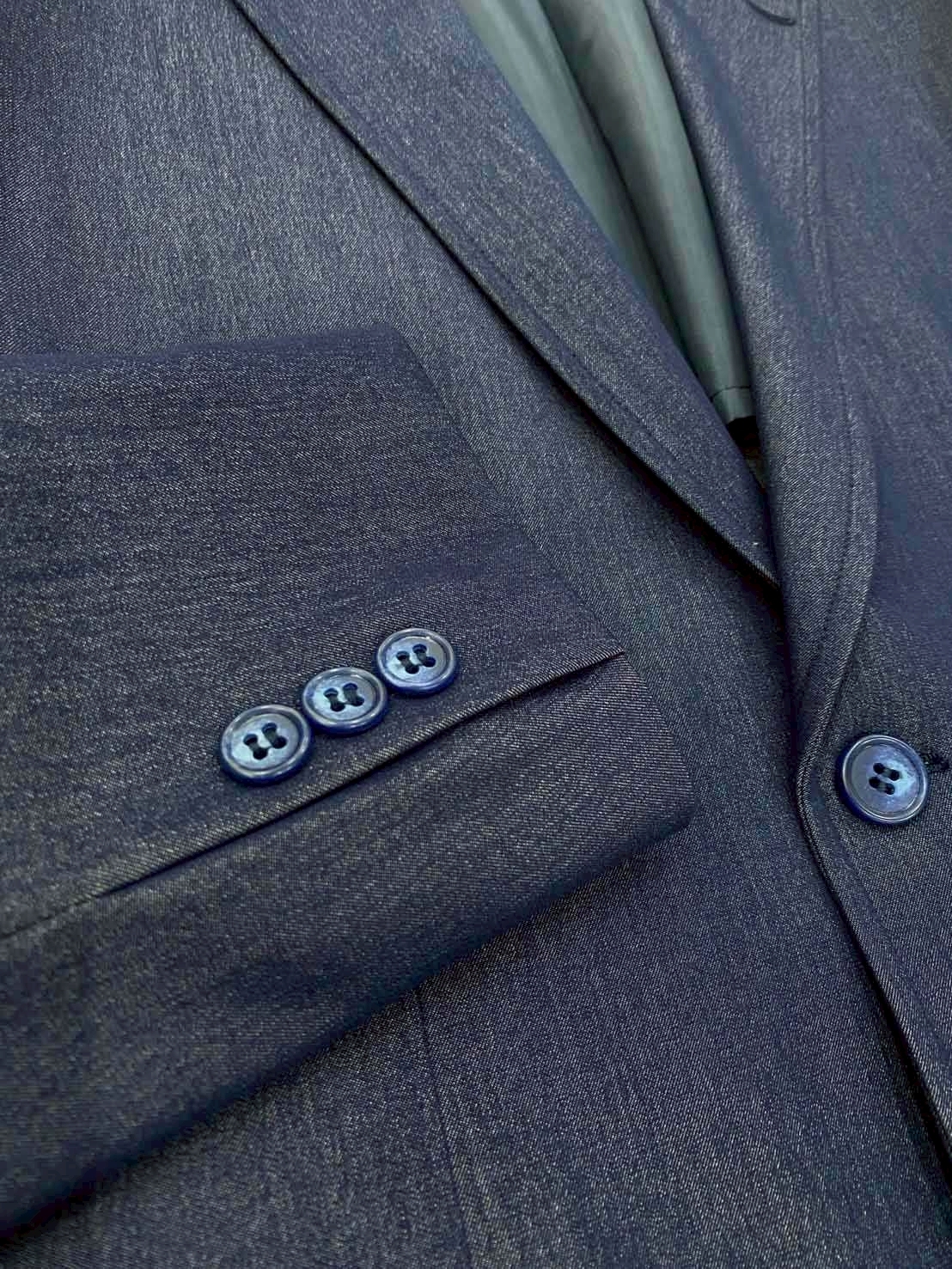 丹寧牛仔藍色半裡西裝外套08