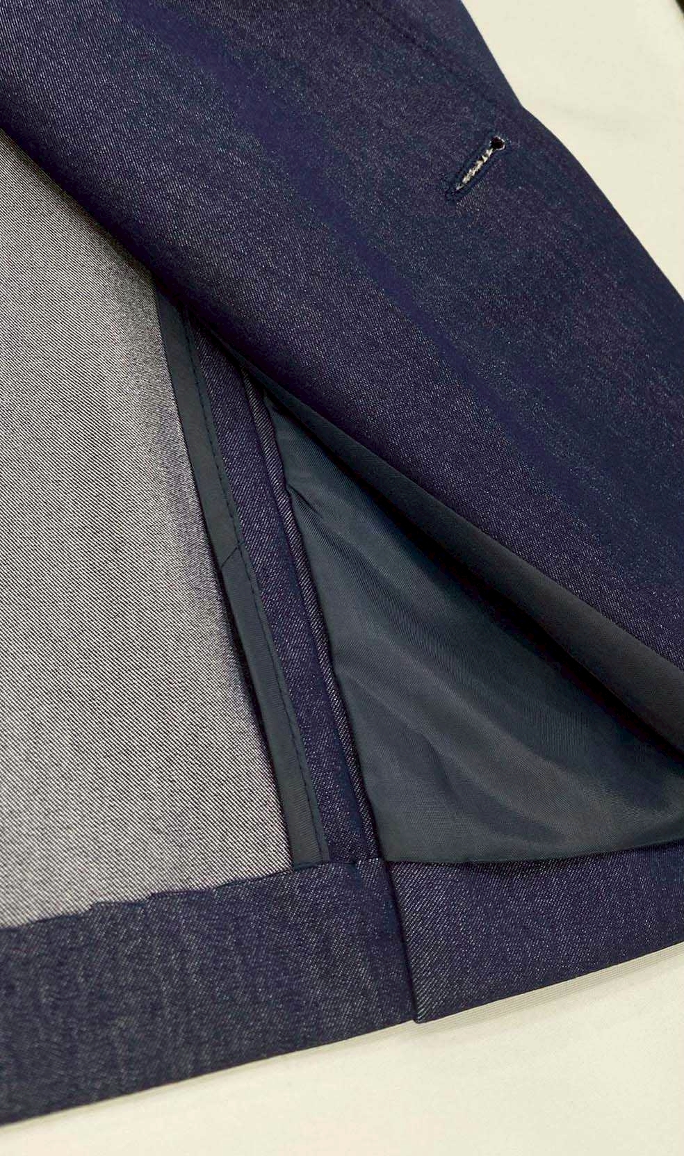 丹寧牛仔藍色半裡西裝外套09